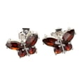 thumbnail image 1 of Bohemian Garnet Sterling Silver Butterflies Earrings, 1 of 7