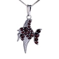thumbnail image 1 of Bohemian Garnet Sterling Silver Fish Pendant, 1 of 6