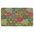 thumbnail image 1 of Bohemian Geometric Diamond Design (3) Door Mat 30 X 17 Inch Welcome Doormat Indoor Outdoor Entrance Floor Mat Non Slip Spring Summer Decor Rubber Mats, 1 of 6
