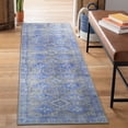 thumbnail image 1 of Bohemian Geometric Diamonds Polyester Indoor Runner Rug, 2.6" x 7.6", Sapphire Blue by Blue Nile Mills, 1 of 5
