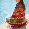 thumbnail image 1 of Bohemian Geometric Oversized Bath Towel - Quick Dry Lightweight Beach Towel for Travel Gym Camping, 63x31.5 Inches, 1 of 6