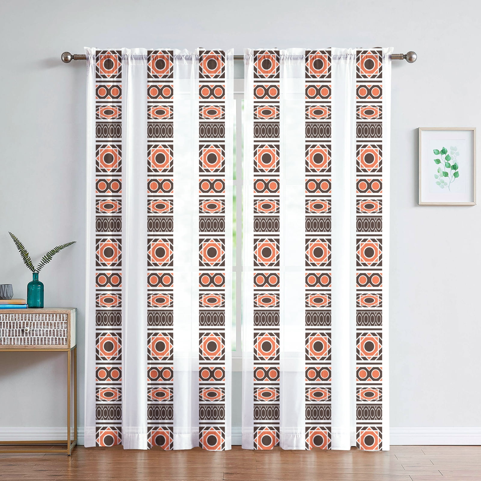 Bohemian Geometric Pattern Sheer - Bohemian Geometric Pattern Sheer Voile Curtain Exotic Lines Print Window Tulle Curtains For Living Room Bedroom Window R A7d2e935 0145 4842 9c38 8387bf30772f.19e7e3ffba849d92aecb59de49850c1d