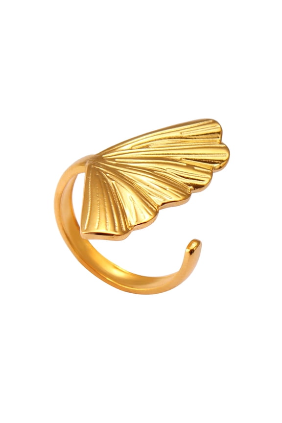 Bohemian Gold Shell Starfish Adjustable Rings for Women ummer Ocean Punk Jewelry - Mermaid