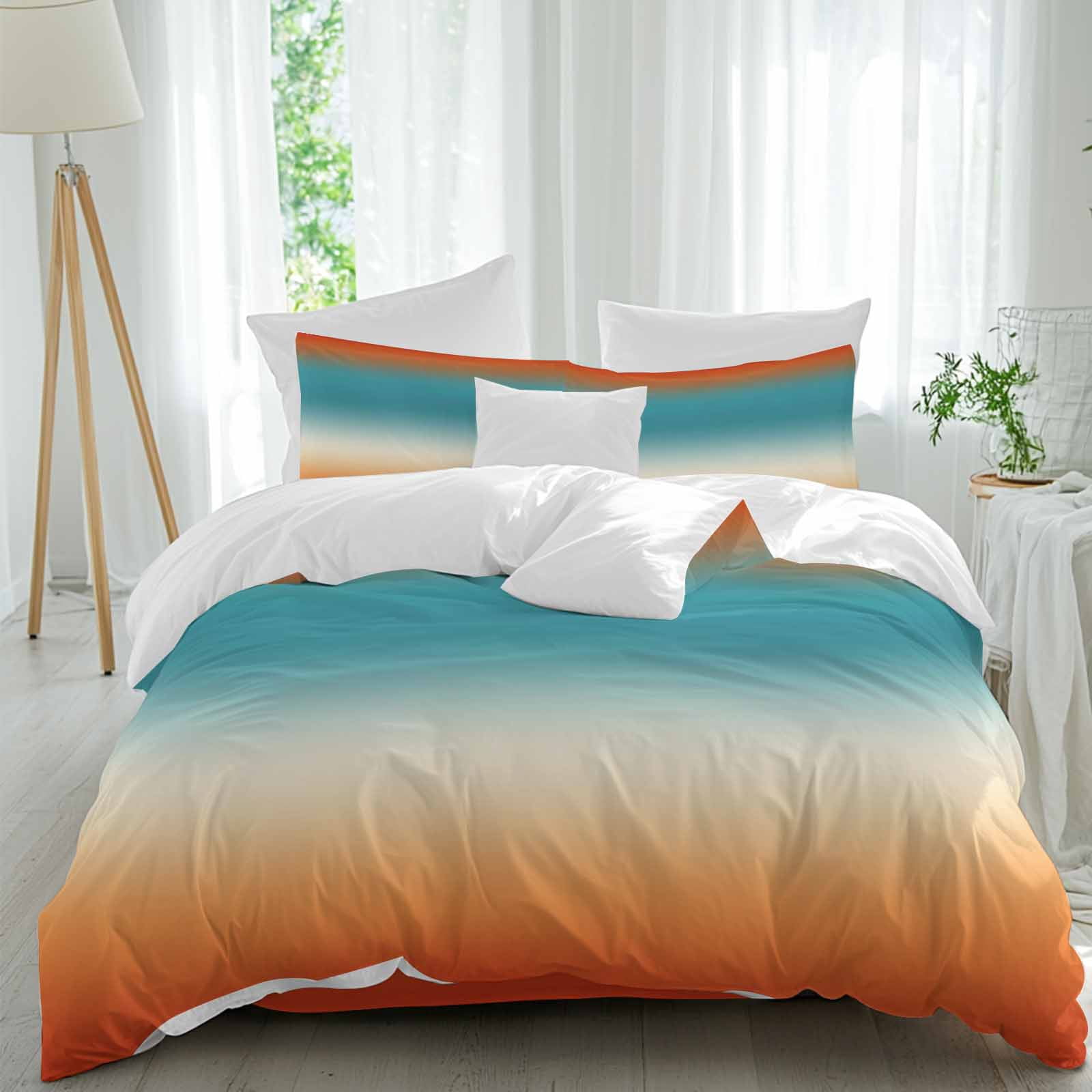Bohemian Gradient Blue 4 Piece Duvet Cover Set California King Size ...