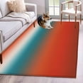 thumbnail image 1 of Bohemian Gradient Red Washable Area Rugs 3'x5', Modern Minimalist Red Blue Ocean Beach Low Pile Throw Living Room Rug Non-Slip Sturdy Edge Binding Carpet for Indoor Entryway Bedside Kitchen, 1 of 9