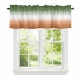 thumbnail image 1 of Bohemian Gradient Sage Green Window Valance for Kitchen, Modern Minimalist Green Orange Ocean Beach Rod Pocket Short Curtain for Small Windows, Light Filtering Decorative Valance, 56 x 16 Inch, 1 of 9