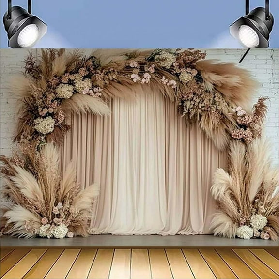 Bohemian Grass Pretty Photography Backdrop 1st Birthday Backdrop Adult Children Birthday Wedding Maternity Decorative Backdrops Newborn Baby Shower Cake Smash Backdrop Banner