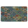 thumbnail image 1 of Bohemian Green Geometric Design (1) Door Mat Welcome Door Mat for Front Door, Home Entrance, Yard, Floor, Patio, Non Slip Spring Summer Welcome Mat Indoor Outdoor Doormat 30"*17", 1 of 6