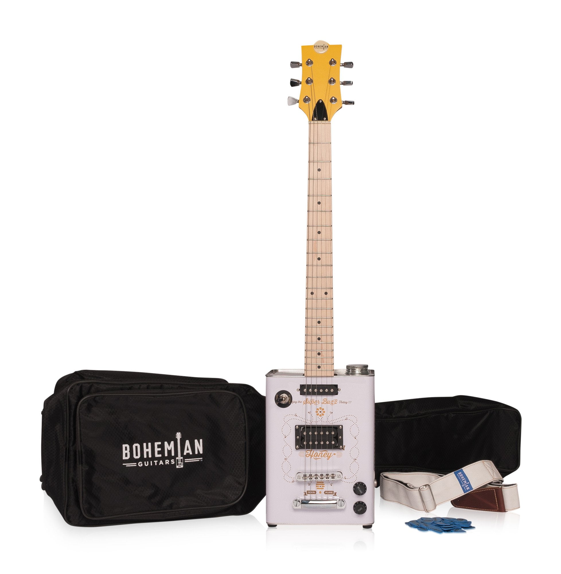 Bohemian Guitars MOTOR OIL Guitar Kit with Guitar, Gig Bag, Strap and Picks - Walmart.com