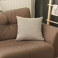 thumbnail image 1 of Bohemian Handmade Decorative Throw Pillow Houndstooth Jacquard 18" x 18" Brown Square Pillowcase for Couch, Bedding, 1 of 9