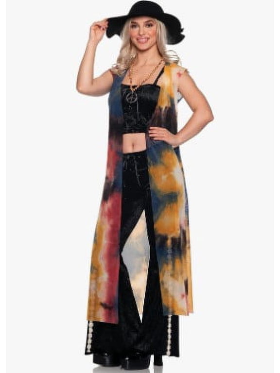 Bohemian Hippie - Tie Dye - Long Jacket - 1960's - Costume - Adult - Medium