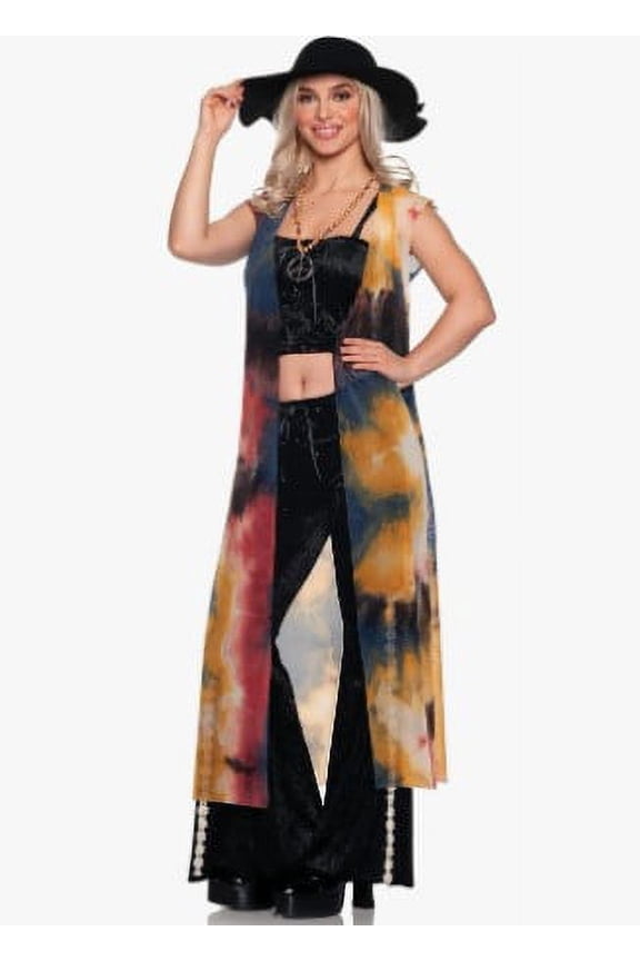 Bohemian Hippie - Tie Dye - Long Jacket - 1960's - Costume - Adult - Small