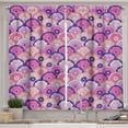 thumbnail image 1 of Bohemian Kitchen Curtains, Continuous Boho Style Pattern of Moroccan Ornaments Ethnic Feels Print, Two Panels Drapes with Rod Pocket Room Decor, 55" X 45", Quartz Peach and Pink, by Ambesonne, 1 of 3