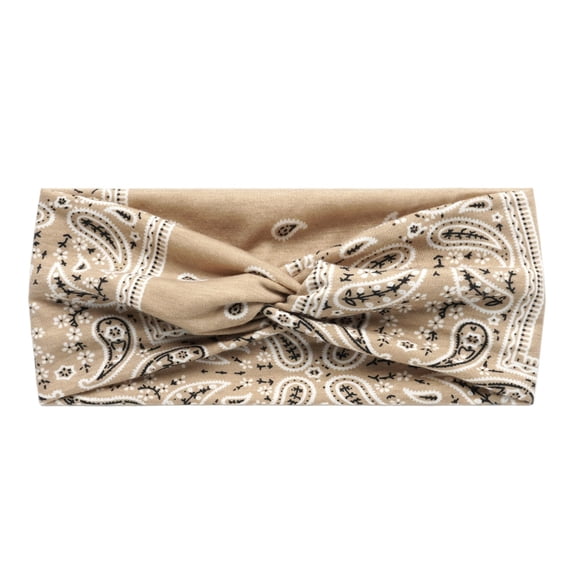 Bohemian Knotted Headband for Men and Women, Elastic Criss Cross Wide-Brimmed Hair Accessory, Sports Sweat-Absorbing Headband for Men and Women Daily Wear and Active Lifestyles
