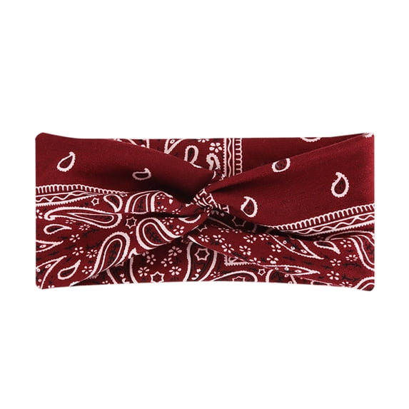 Bohemian Knotted Headband for Men and Women, Elastic Criss Cross Wide-Brimmed Hair Accessory, Sports Sweat-Absorbing Headband for Men and Women Daily Wear and Active Lifestyles
