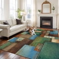 thumbnail image 1 of Bohemian Large Area Rugs 8x10 ft Modern Mottled Art Prints Geometric Plaid Patchwork Washable Rug Non Slip Indoor Carpet Absorbent Floor Mat for Living Room Bedroom Dining Room, 1 of 9