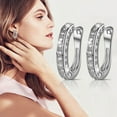 thumbnail image 1 of Bohemian Large Half Hoop Earrings for Women, Alloy and Pearl Statement Jewelry, Gift for Her, 1 of 2