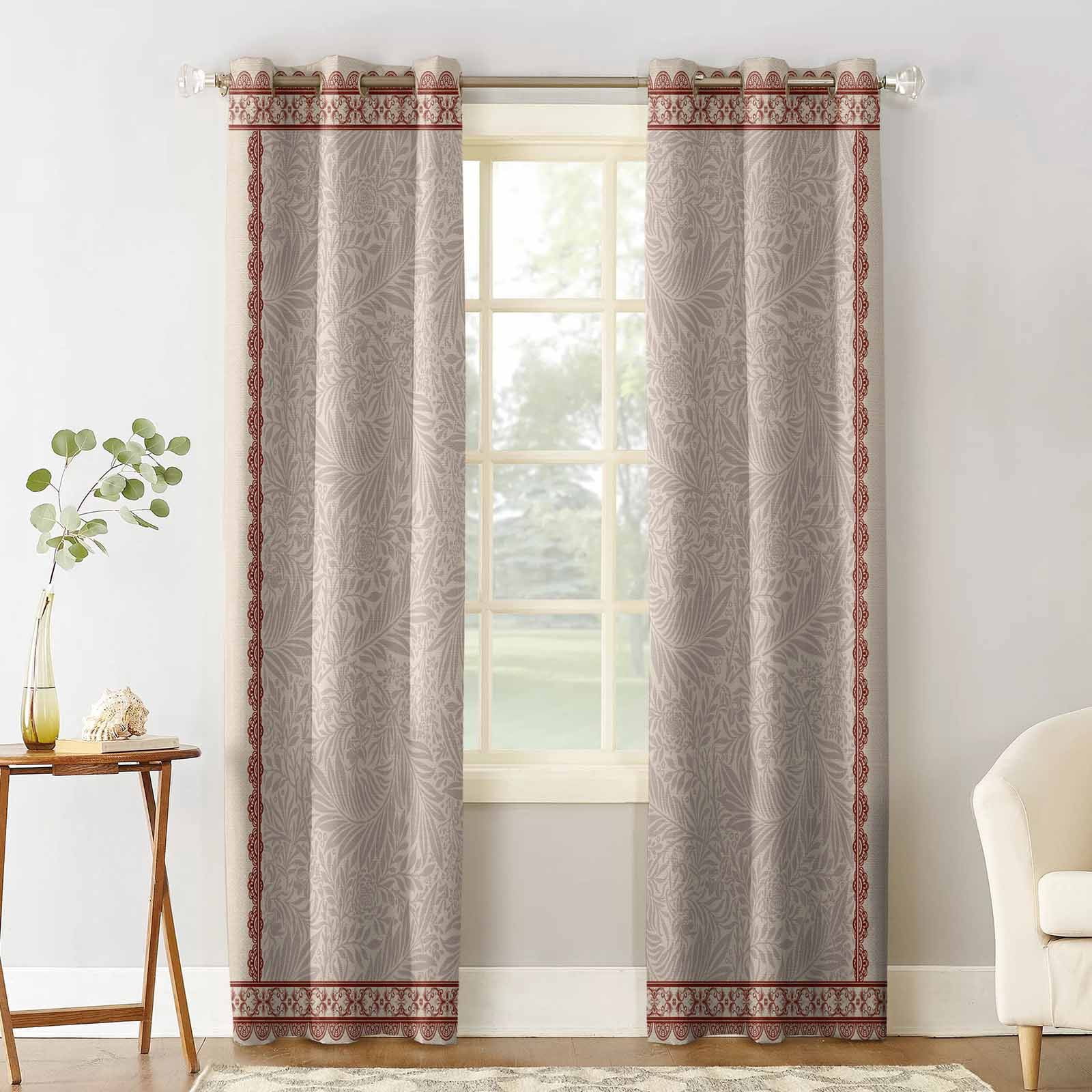 Curtainking Boho Blackout Curtains, 84 Inch, Geometric Striped, Thermal Insulated, 2 Panels