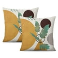 thumbnail image 1 of Bohemian Leaves Decorative Pillows Pillow Cover,Soft Pillow Cas Covers,linen Pillowcases Double-sided Printing for Sofa Couch Outdoor Decor,Decorative Set Of 2,20x20 Inches, 1 of 7