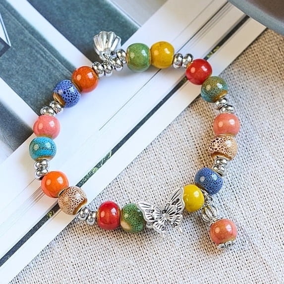 Marcaroni Recipe Bohemian Macaron Color Beaded Jewelry Bracelet, Stainless Steel ...
