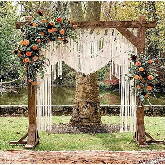 Bohemian Macrame Wedding Backdrop Decor Boho Chic Macrame Wall Hanging Style Macrame Tapestry Macrame Curtain & Macrame Arch