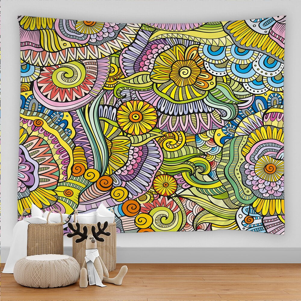 Bohemian Mandala 3D Print Big Tapestry Wall Hanging Hippie Psychedelic