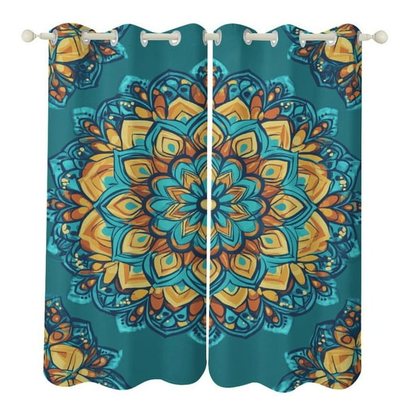 Bohemian Mandala (63) 2 Panels Curtains for Bedroom Living Room Drapes Kitchen Window Curtain Home Decor