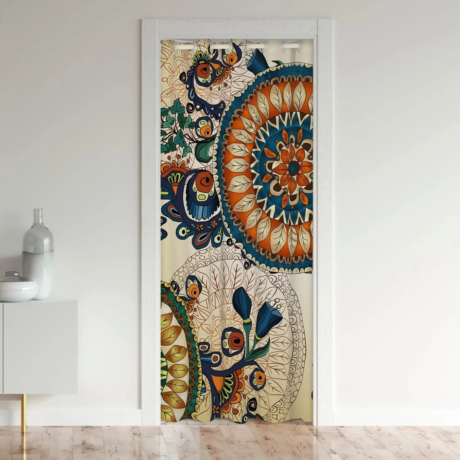 Bohemian Mandala Door sticker 3D wallpaper classic Mandala art mural ...