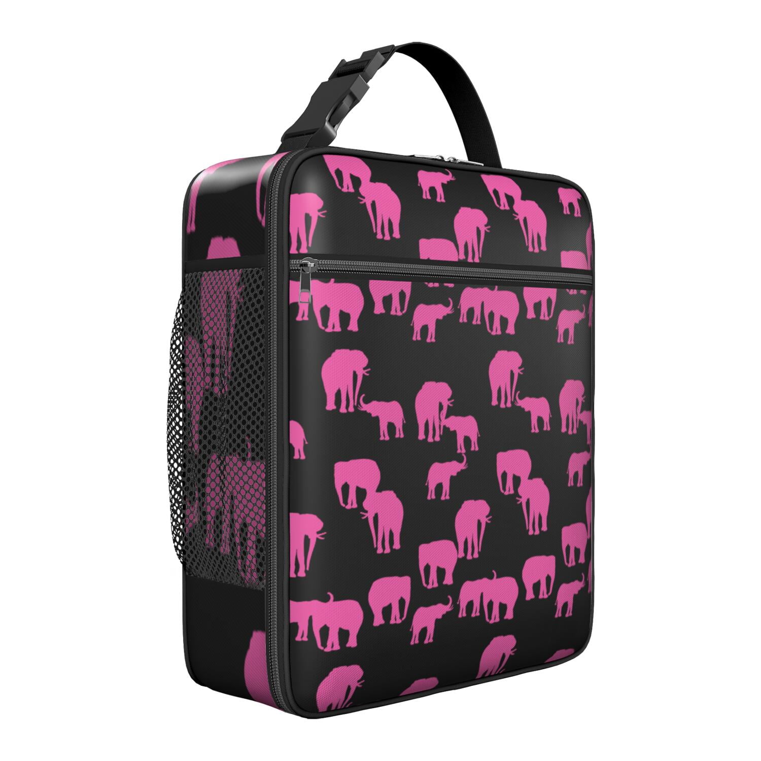Bohemian Mandala Elephant Lunch Tote Bag, Spacious Waterproof Thermal Bento Bag with Retro Ethnic Floral Pattern, Insulated Cooler for Women, Office, School, Outdoors