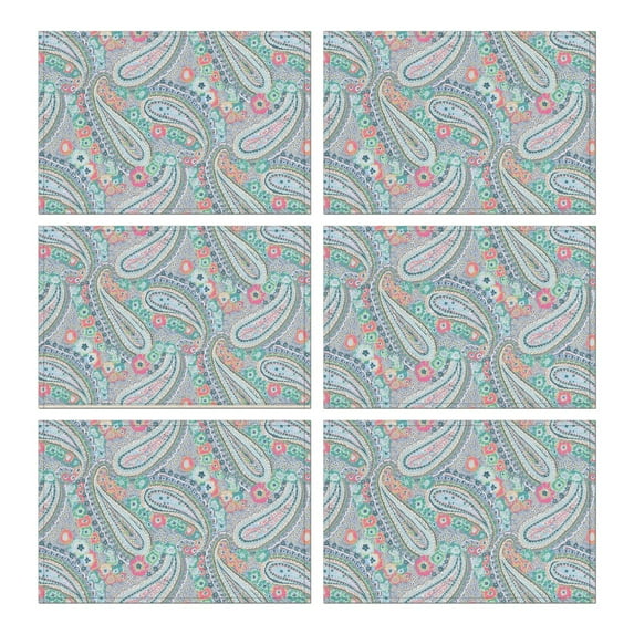 Bohemian Mandala Medallion Placemats for Dining Table Table Mats for Indoor Kitchen Dining Simple Fashion Table Mats