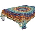 thumbnail image 1 of Bohemian Mandala Pattern Tablecloth Rectangle Colorful Vintage Polyester Table Cloth Large Square Table Cover for Dining Kitchen Party 54"x54", 1 of 6