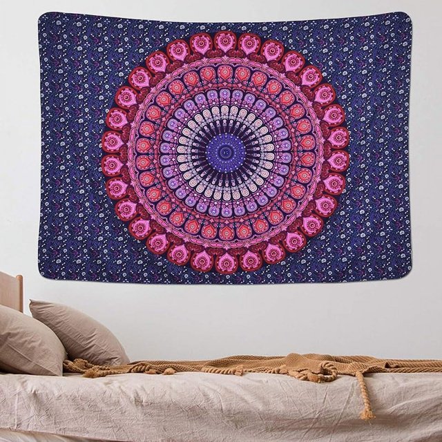 Bohemian Mandala Tapestry Hippie Tapestries Psychedelic Peacock Boho