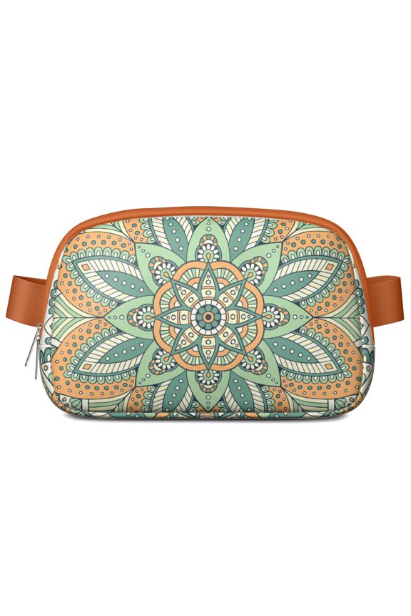 Bohemian Mandala Waist Bag – Folk Style Fanny Pack with Exotic Abstract Pattern, Zen Meditation & Ethnic Charm