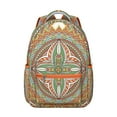 thumbnail image 1 of Bohemian Mantra Woven Print Backpack - Textured & Stylish Bookbag for Daily Use, Large Capacity Laptop Backpack, Great Gift for Back to School, 1 of 6