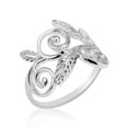 thumbnail image 1 of Bohemian Nature Vines Swirling Leaf Forest Filigree .925 Sterling Silver Ring for Female Anniversary Size-7, 1 of 5