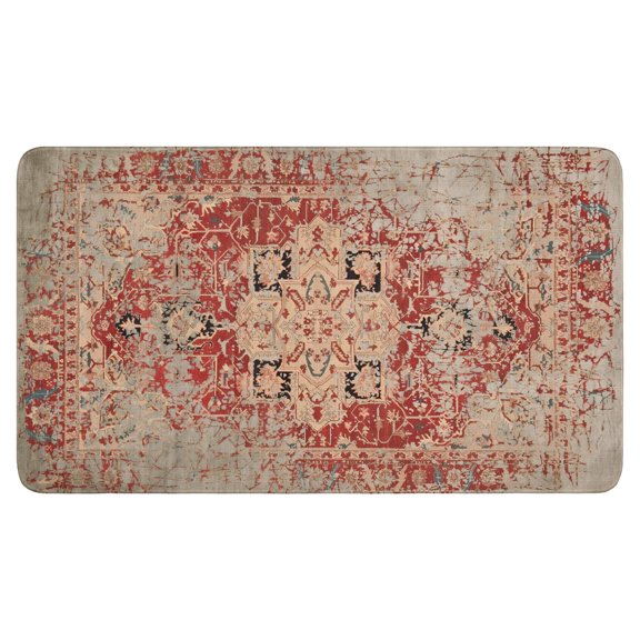 Bohemian Orange Carpet Welcome Doormat for Indoor/Outdoor Entrance Bohemian Orange Carpet Decoration Door Mat Kitchen Door Mat Bedroom Doormat 17x30 Inch