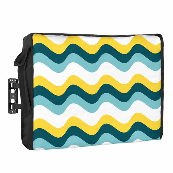 Bohemian Outdoor TV Cover Summer Abstract Ocean Wave Irregular Colorful ...