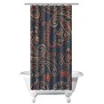 thumbnail image 1 of Bohemian Paisley Floral Shower Curtain - Artistic Vintage Design with Ethnic Influence, 36x72 Inches, 1 of 5