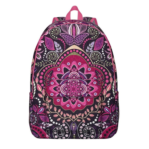 Bohemian Paisley Print Laptop Backpack, Durable School College Daypack with Multiple Pockets, Lightweight Bookbag, Perfect Gift for Teens