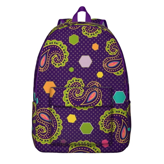 Bohemian Paisley School Bookbag for College, Durable Backpack with Laptop Sleeve and Organizer Pockets, Lightweight Daypack for Students, Perfect Gift for Women Teens