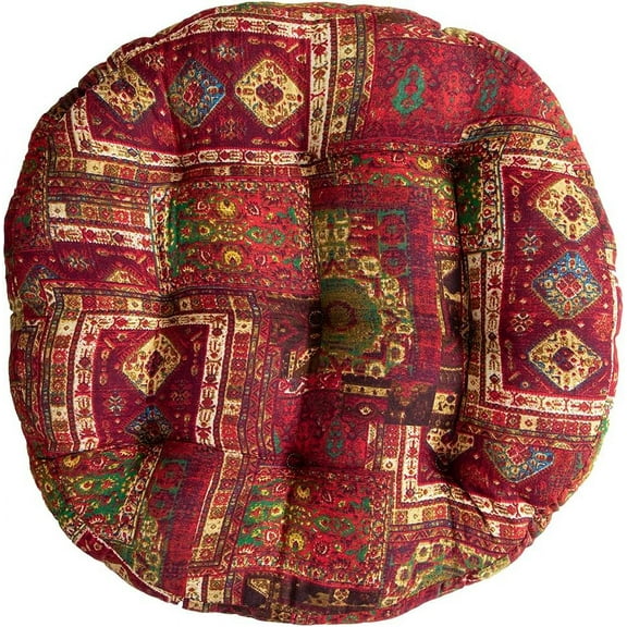 Bohemian Patchwork Square Chair Seat Cushions for Dining Kitchen Office Chairs Patio Soft Cotton Linen Chair Pads