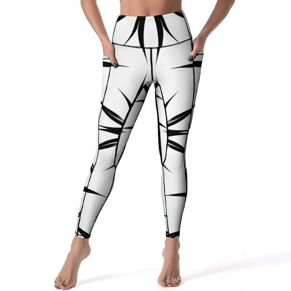 Bohemian Pattern High Waisted Leggings for Women No See Through Tummy Control Buttery Soft Yoga Pants for Workout Athletic Running