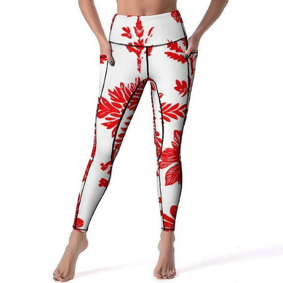 Bohemian Pattern High Waisted Leggings for Women No See Through Tummy Control Buttery Soft Yoga Pants for Workout Athletic Running