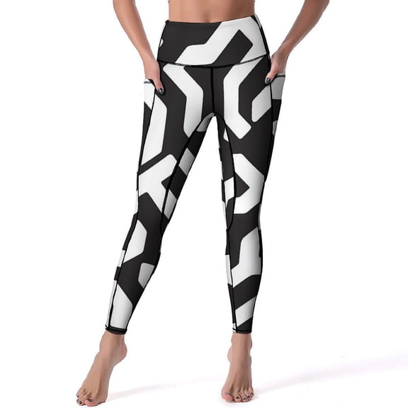 Bohemian Pattern High Waisted Leggings for Women No See Through Tummy Control Buttery Soft Yoga Pants for Workout Athletic Running