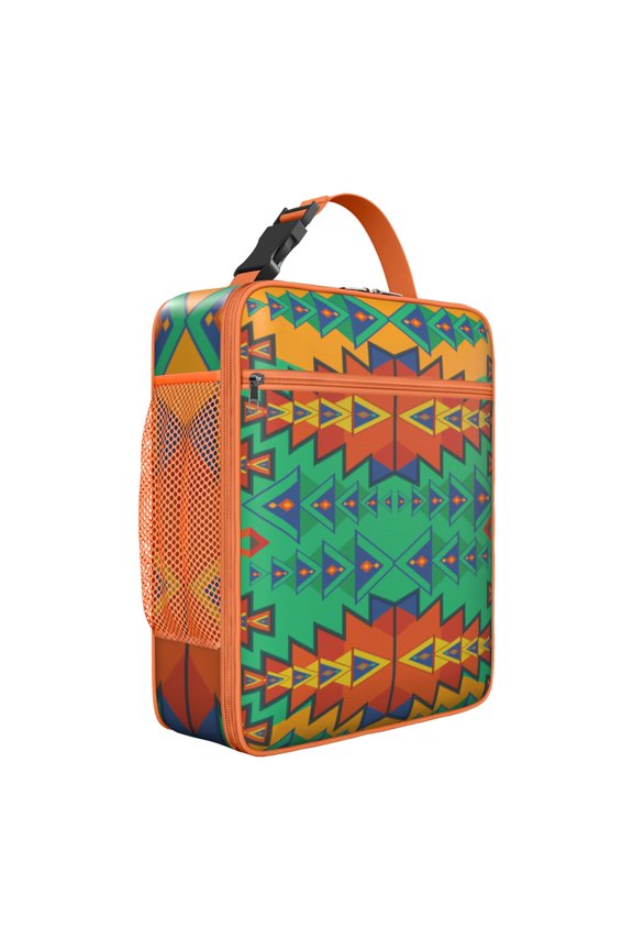 Bohemian Pattern Insulated Pack, Waterproof Lunch Tote with Eye-Catching Design, Perfect for Adults