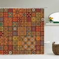 thumbnail image 1 of Bohemian Pattern Shower Curtains Waterproof Bath Screen Curtain for Home Decor Bathroom Printed Cashew Flowers Shower Curtain, 1 of 5