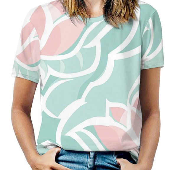 Bohemian Pattern Women's Graphic Tees Casual Summer Funny Printed Short Sleeve Cute T Shirts Tops