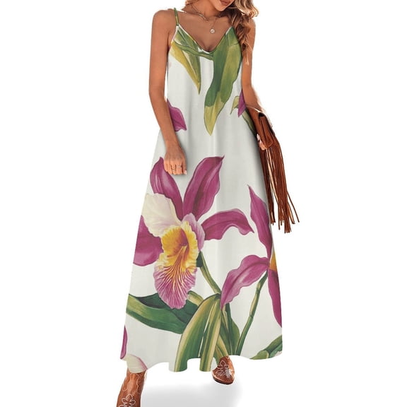 Bohemian Pattern Women's Summer Dresses 2025 Beach Casual Sleeveless Floral Print Tank Loose Sundress