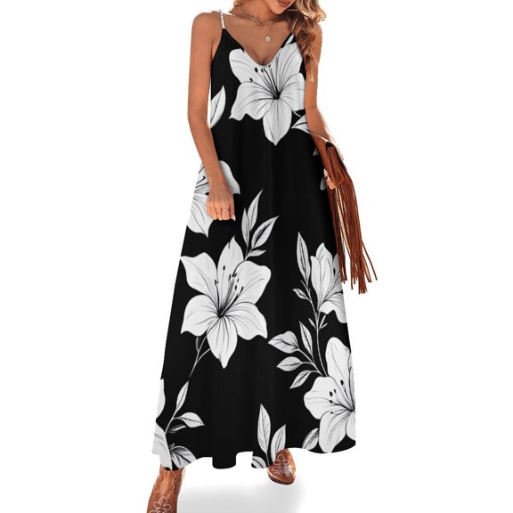 Bohemian Pattern Women's Summer Dresses 2025 Beach Casual Sleeveless Floral Print Tank Loose Sundress