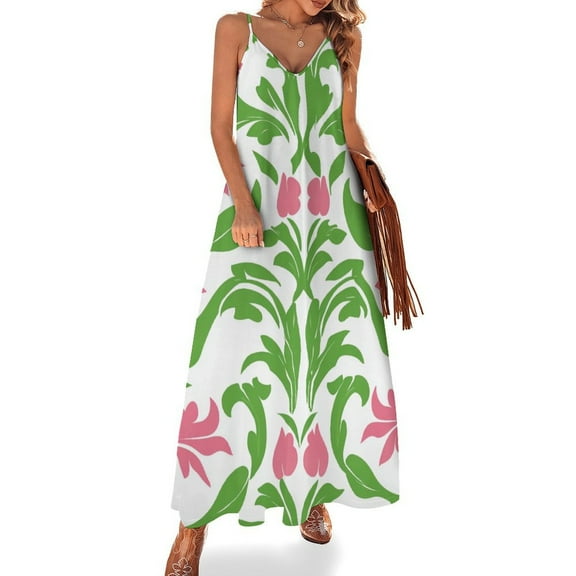 Bohemian Pattern Women's Summer Dresses 2025 Beach Casual Sleeveless Floral Print Tank Loose Sundress